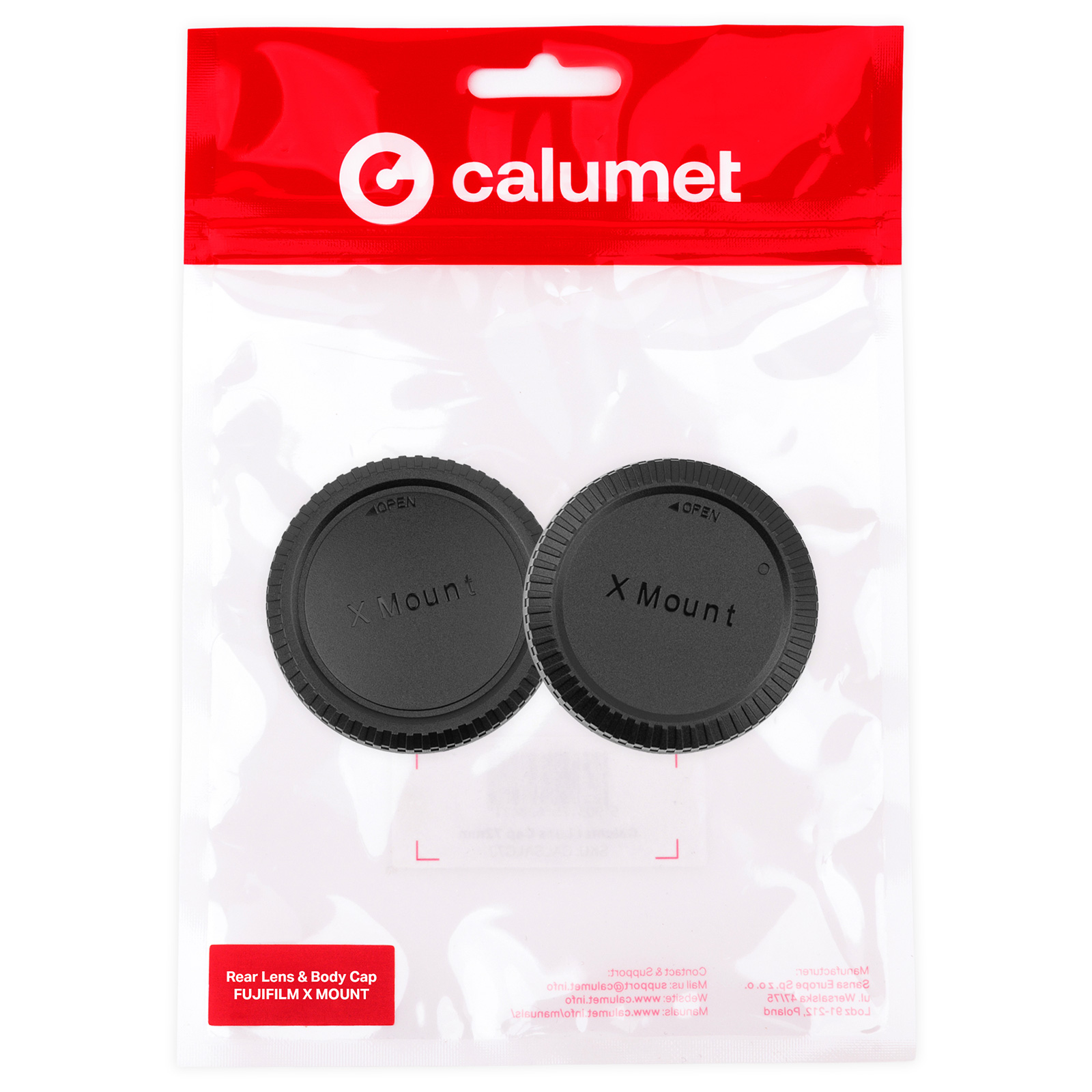 Image of Calumet Rear Lens & Body Cap Kit - Fujifilm X Mount