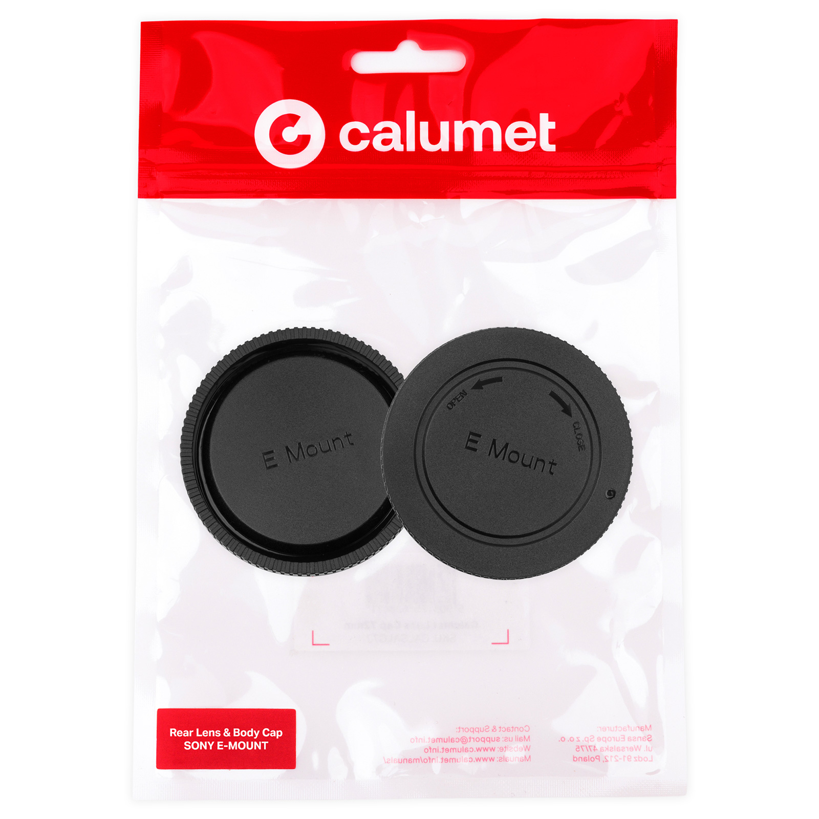 Calumet Rear Lens & Body Cap Kit - Sony E Mount