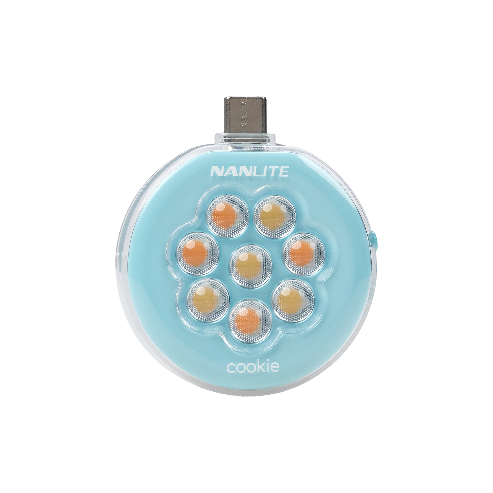 NanLite Cookie LED Mini Light - Cyan Blue