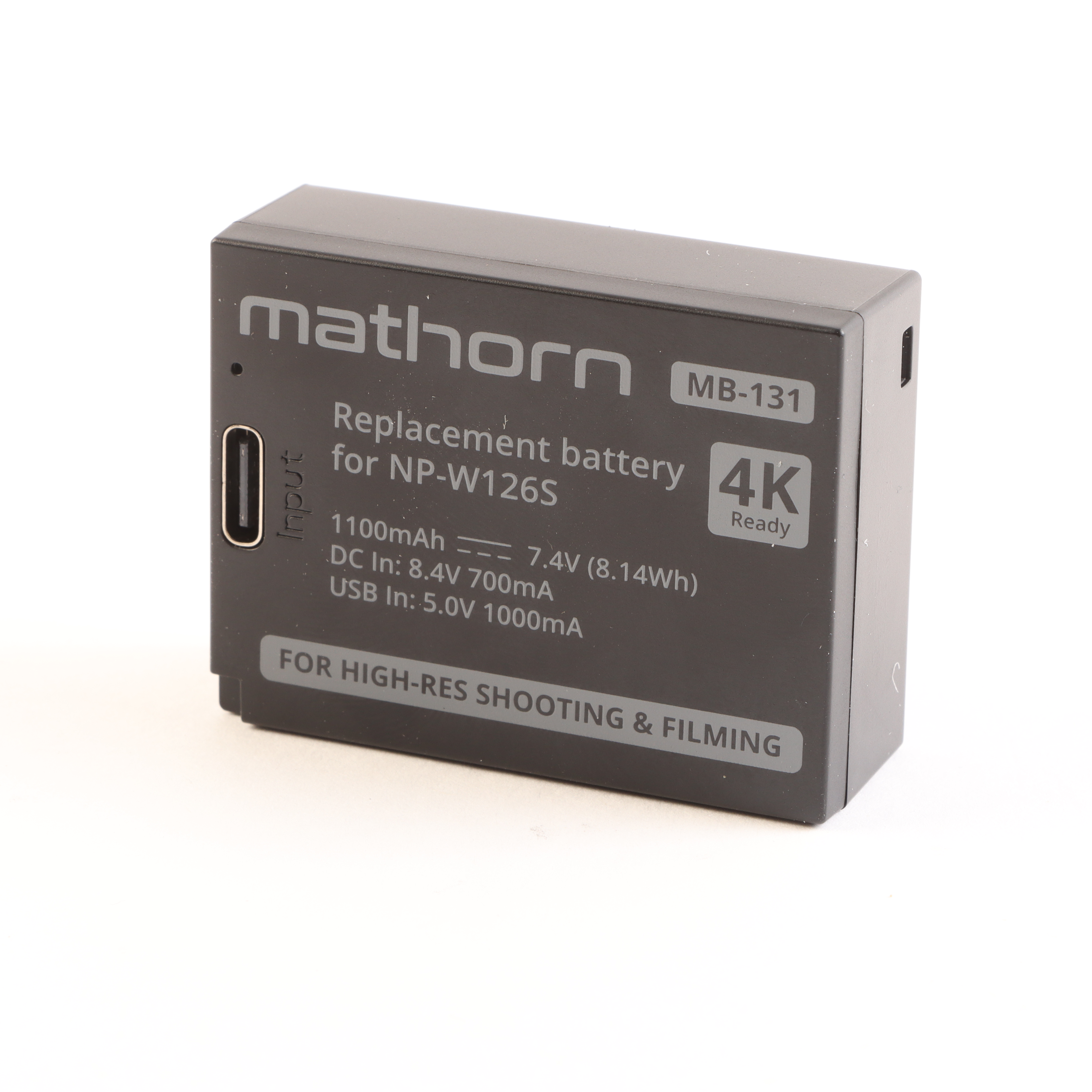USED Mathorn MB-131 USB-C Rechargeable Camera Battery (Fujifilm NP-W126S)