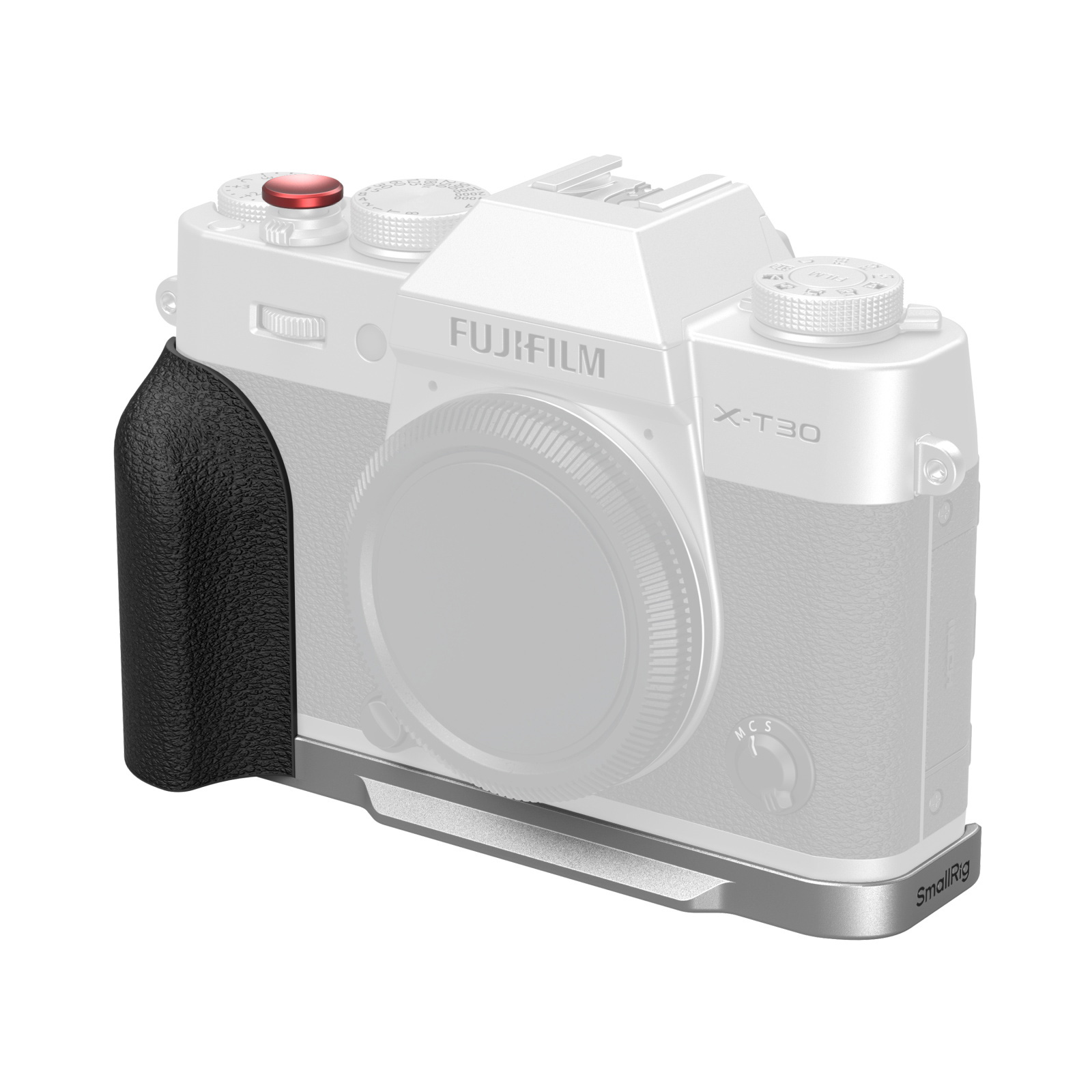 SmallRig L-Shaped Mount Plate with Silicone Handle for Fujifilm X-T30/II/III (Silver) 5664