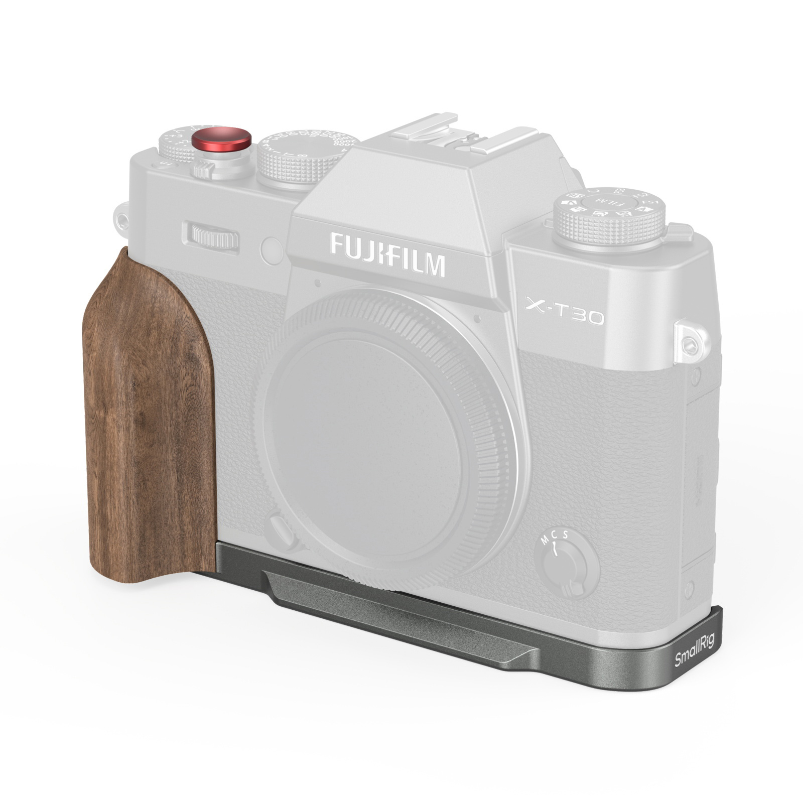 SmallRig L-Shaped Mount Plate with Wooden Handle for Fujifilm X-T30/II/III (Charcoal Silver) 5668