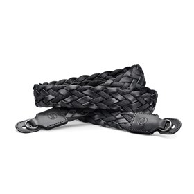 Leica Flat Braided Rayon and Leather Cord Camera Strap - Black