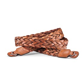 Leica Flat Braided Rayon and Leather Cord Camera Strap - Cognac