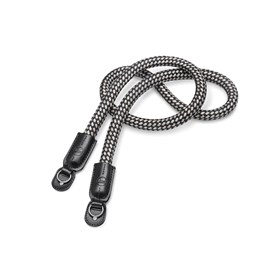 Leica Round Braided Rayon and Leather Cord Camera Strap - Black/White