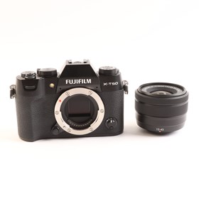 USED Fujifilm X-T50 Digital Camera Body with XC 15-45mm f3.5-5.6 OIS PZ Lens - Black