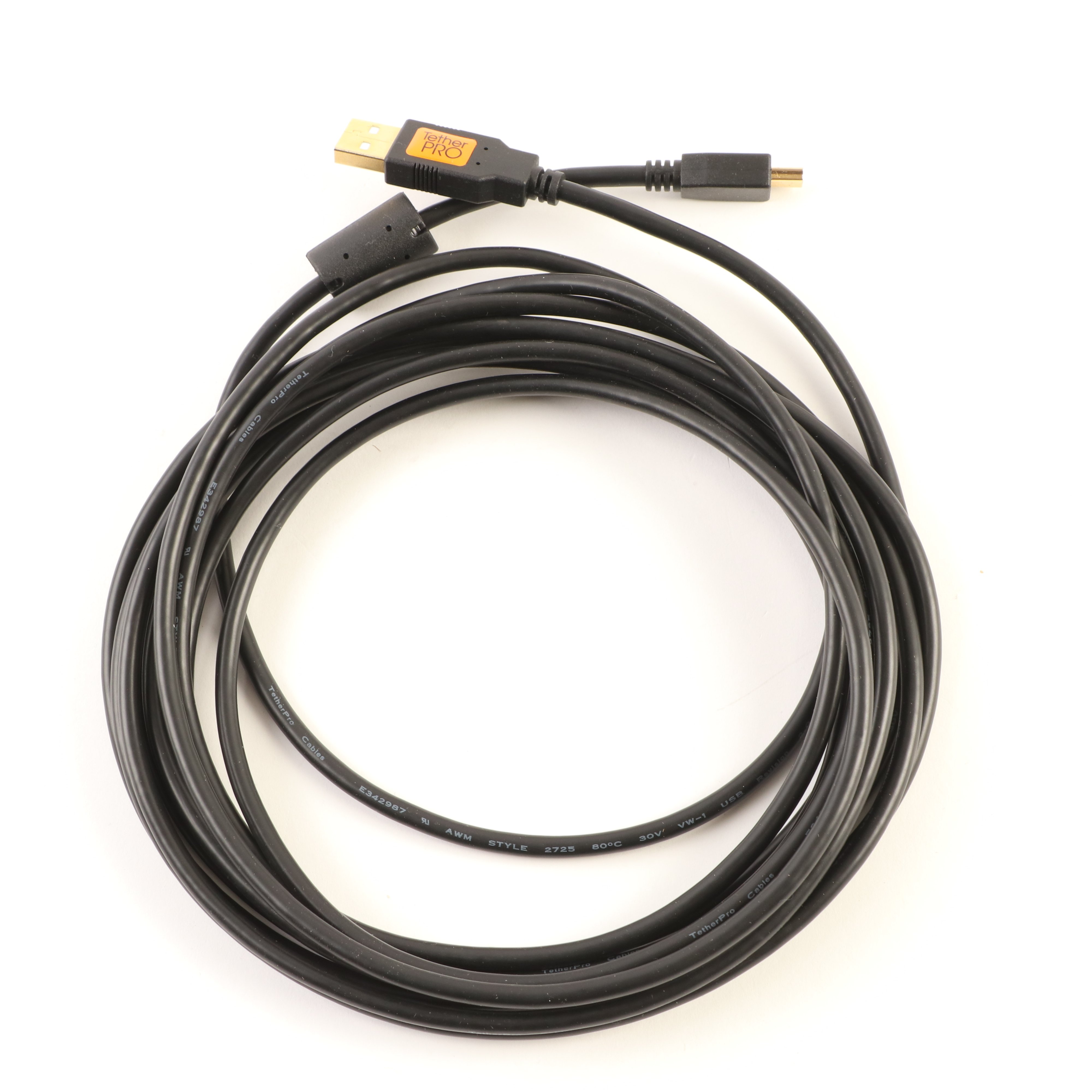 USED TetherTools CU5450 TetherPro USB 2.0 Male to Mini-B 5pin 15ft (4.6m) Cable USED TetherTools CU5450 TetherPro USB 2.0 Male to Mini-B 5pin 15ft (4.6m) Cable