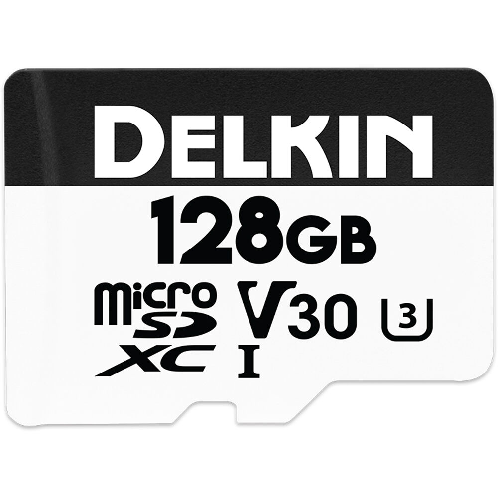 Image of Delkin DRONE 128GB (195MB/s) UHS-I V30 (A2) microSD Memory Card