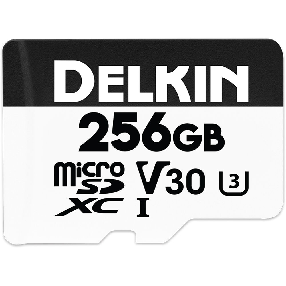 Image of Delkin DRONE 256GB (195MB/s) UHS-I V30 (A2) microSD Memory Card