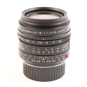 USED Leica SUMMILUX-M 28mm f1.4 ASPH - Black Anodised Finish