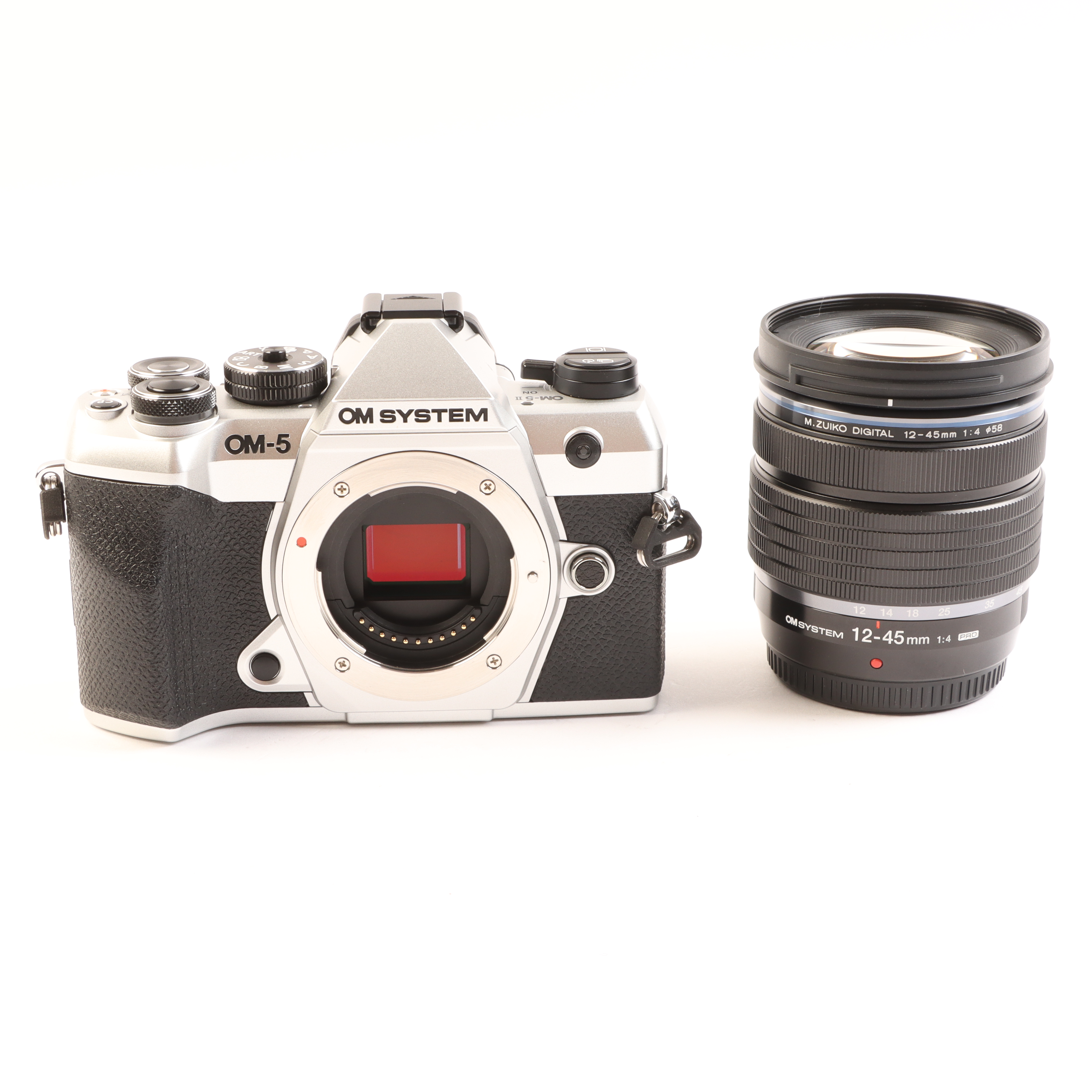 Image of USED OM SYSTEM OM-5 Mark II with 12-45mm f4 PRO Lens - Silver