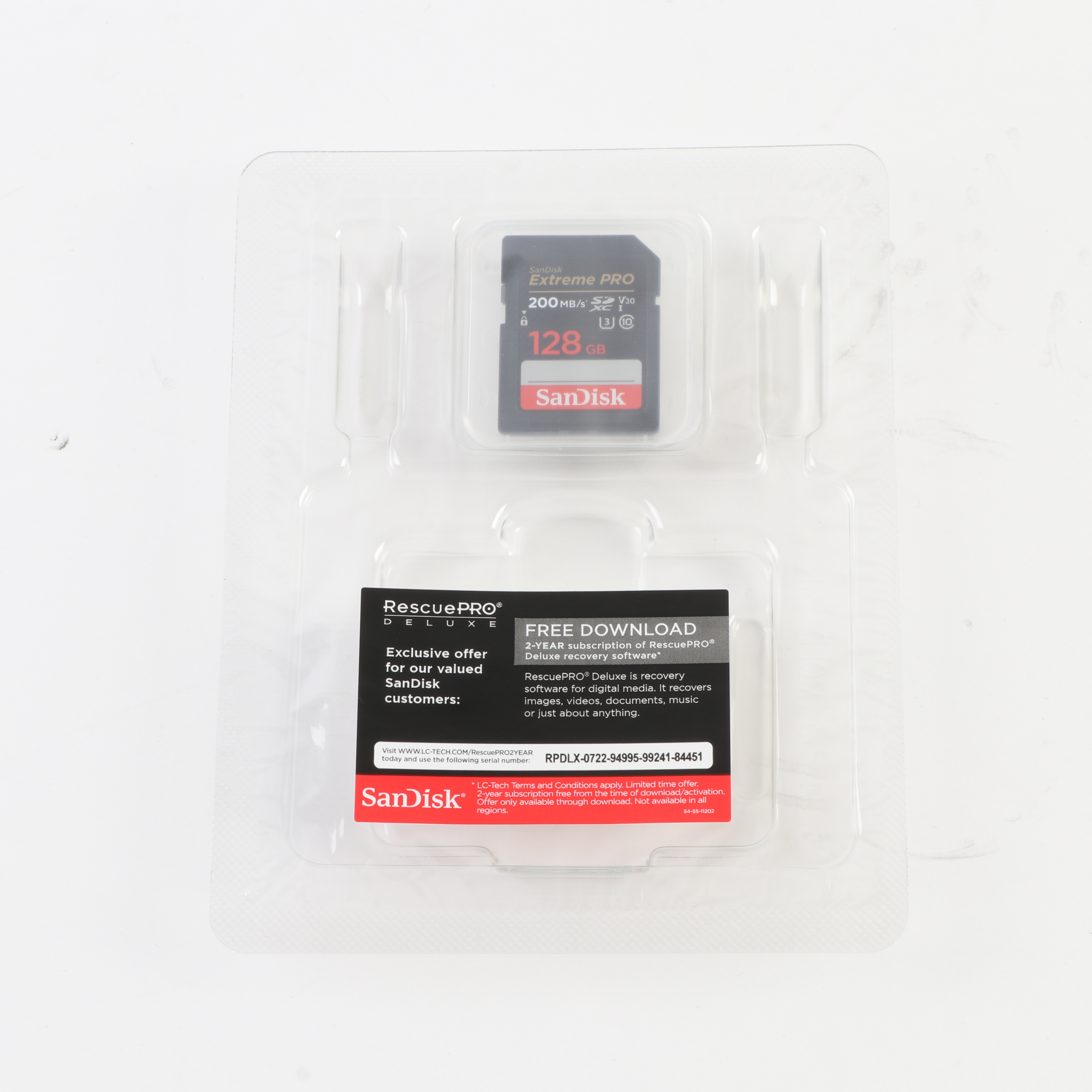 Image of USED SanDisk Extreme PRO 128GB 200MB/s UHS-I V30 SDXC Memory Card