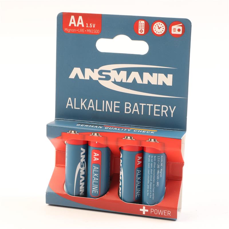 USED Ansmann Red Line AA Mignon Batteries Pack of 4
