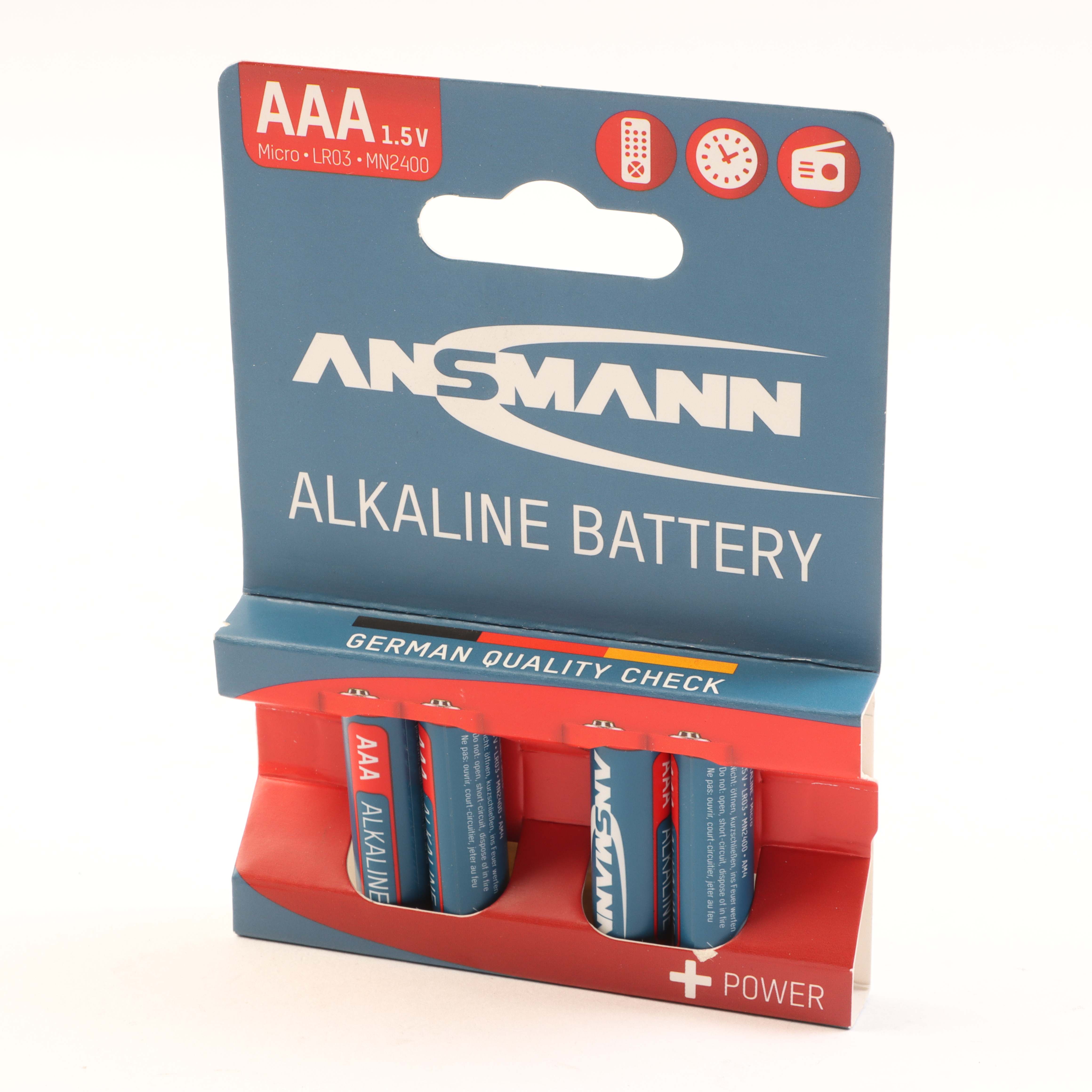 USED Ansmann Red Line AAA Micro Batteries Pack of 4