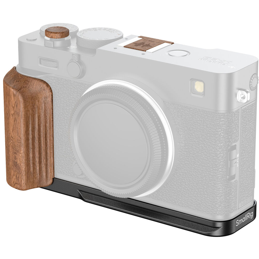 SmallRig - L-Shaped Mount Plate - Wooden Handle - Fujifilm X-E5 - Rosewood - Black