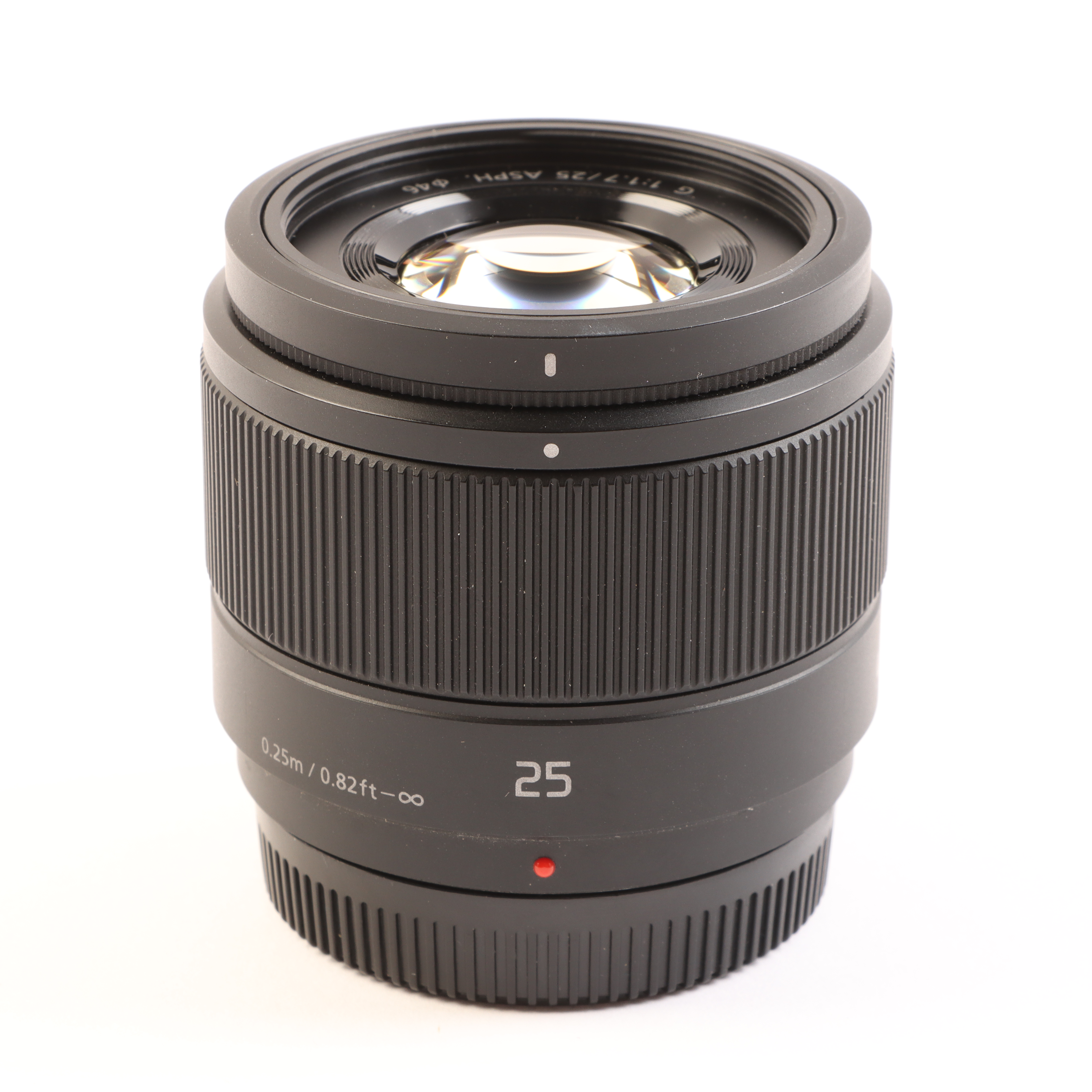 USED Panasonic 25mm f1.7 LUMIX G ASPH Black Lens - Micro Four Thirds Fit