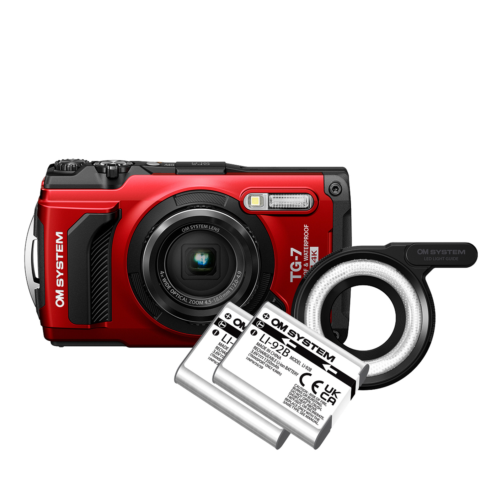 OM SYSTEM Tough TG-7 Macro Adventure Kit - Red | Wex Photo Video