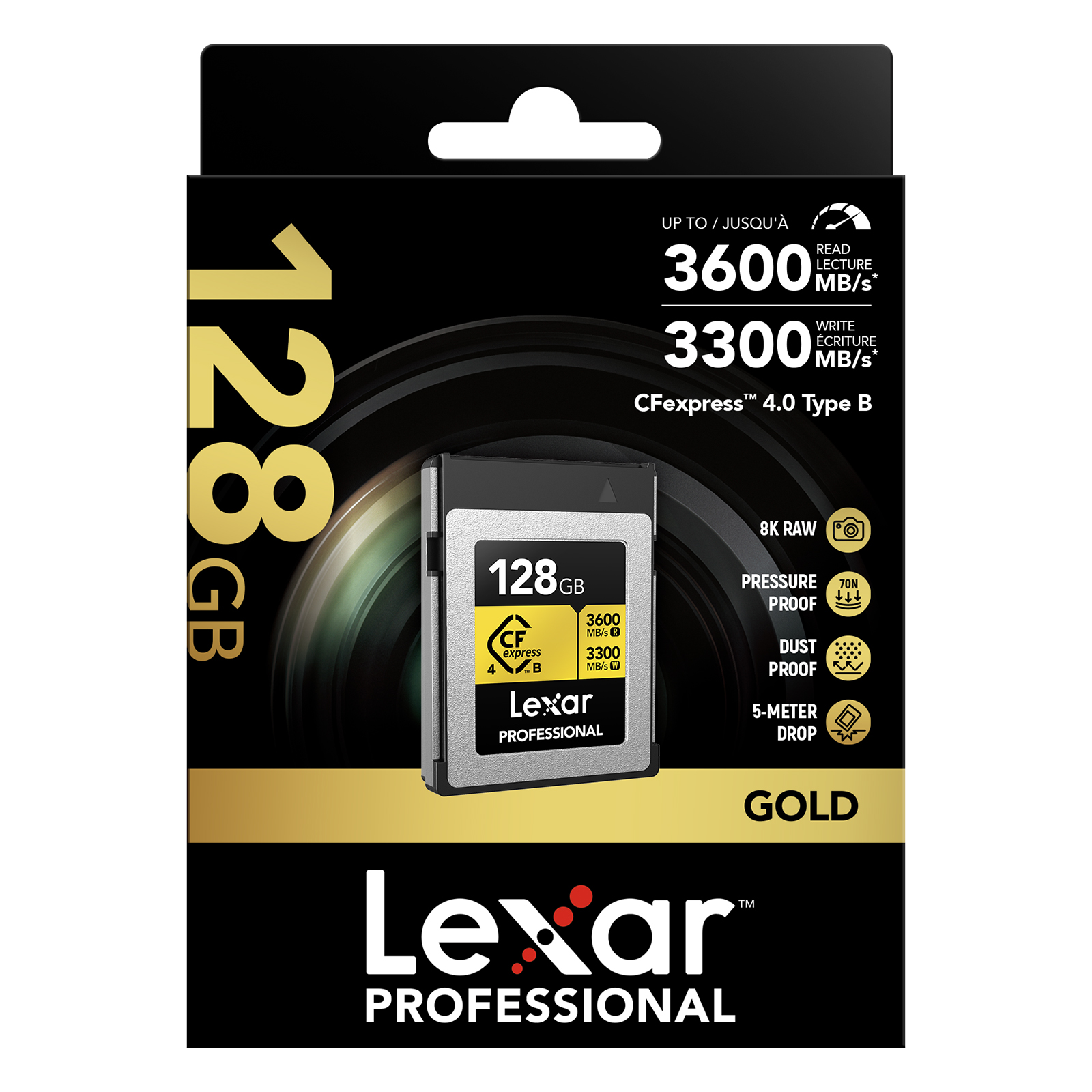 Lexar 128GB Professional (3600MB/Sec) CFexpress Type B Gold 4.0