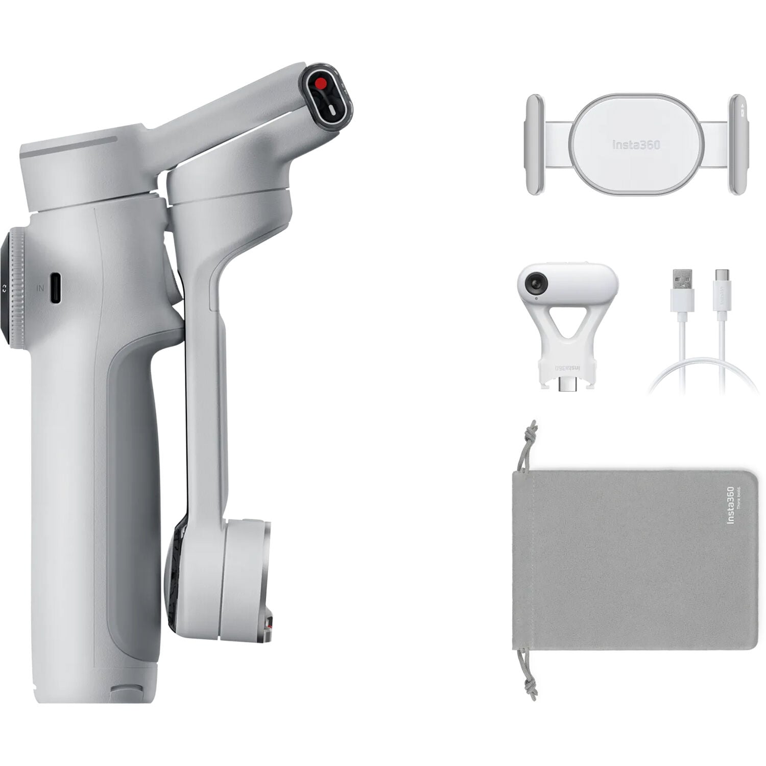 Insta360 - Flow 2 Pro - AI Tracker Gimbal Bundle - Grey