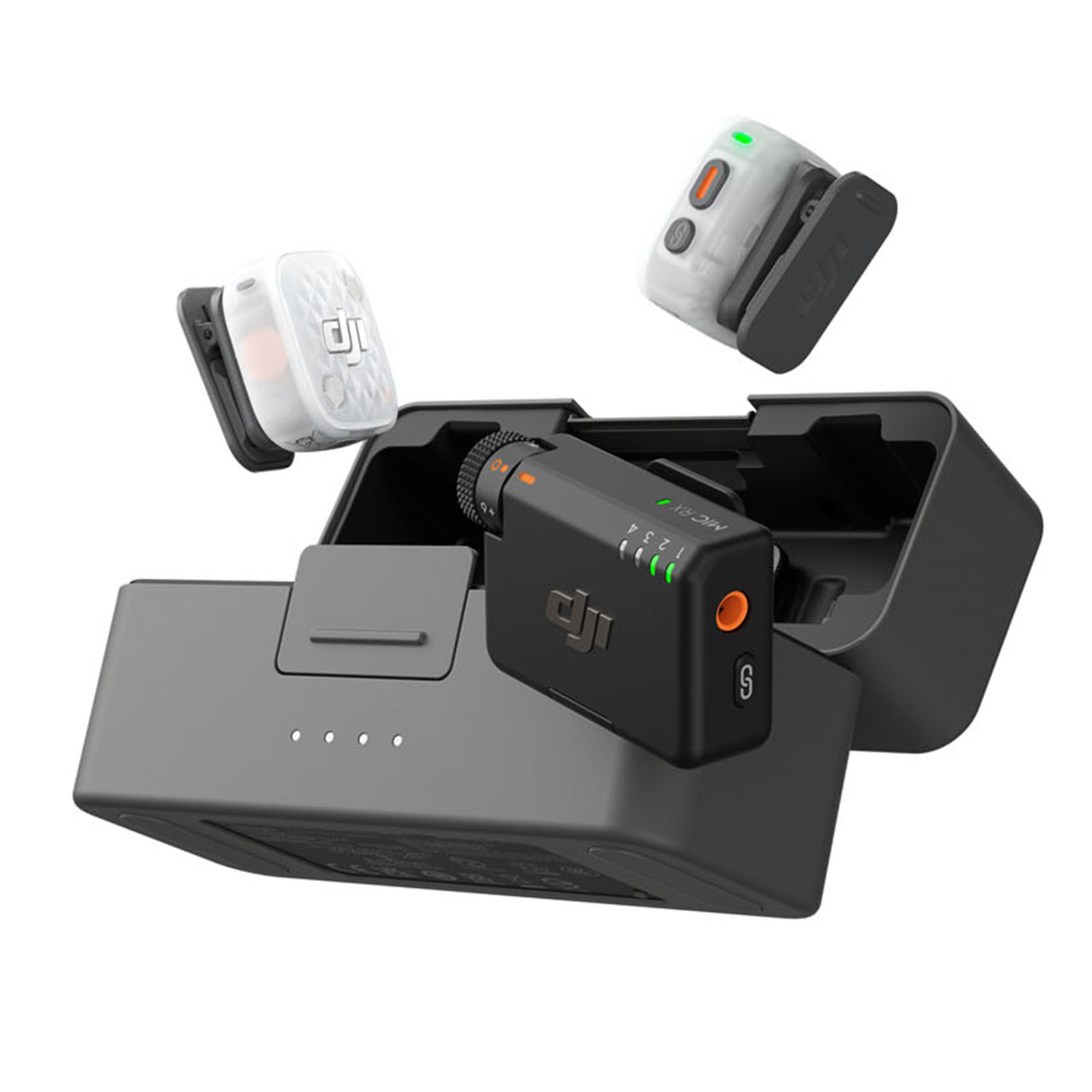 DJI - Mic Mini 2S - Wireless Microphone System - 2 TX + 1 RX - Charging Case