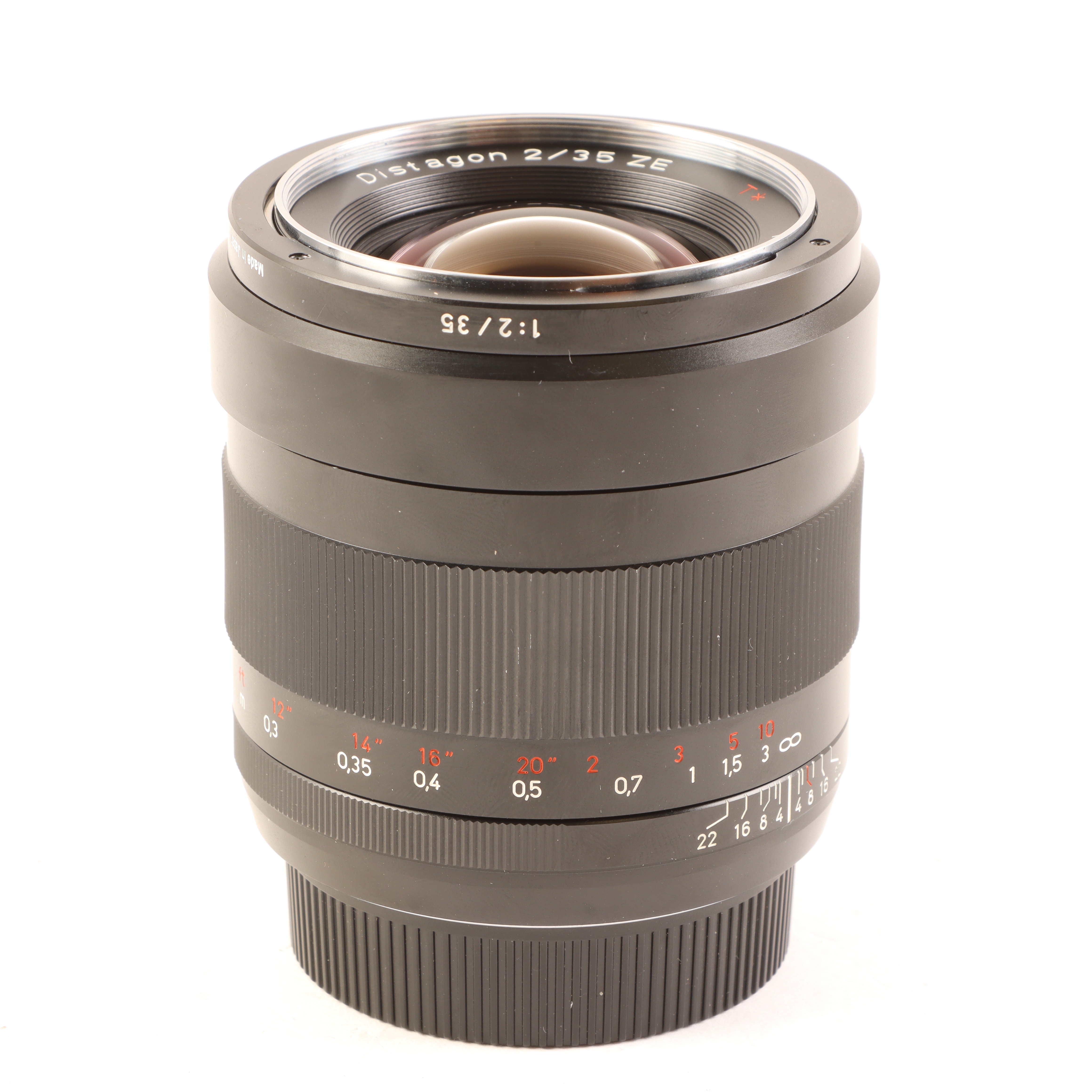 USED Zeiss 35mm f2 T* Distagon ZE Lens - Canon Fit