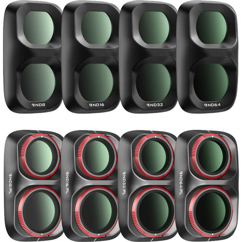 Freewell DJI Osmo Pocket 4P Pro Filters - All Day -8Pack - Black