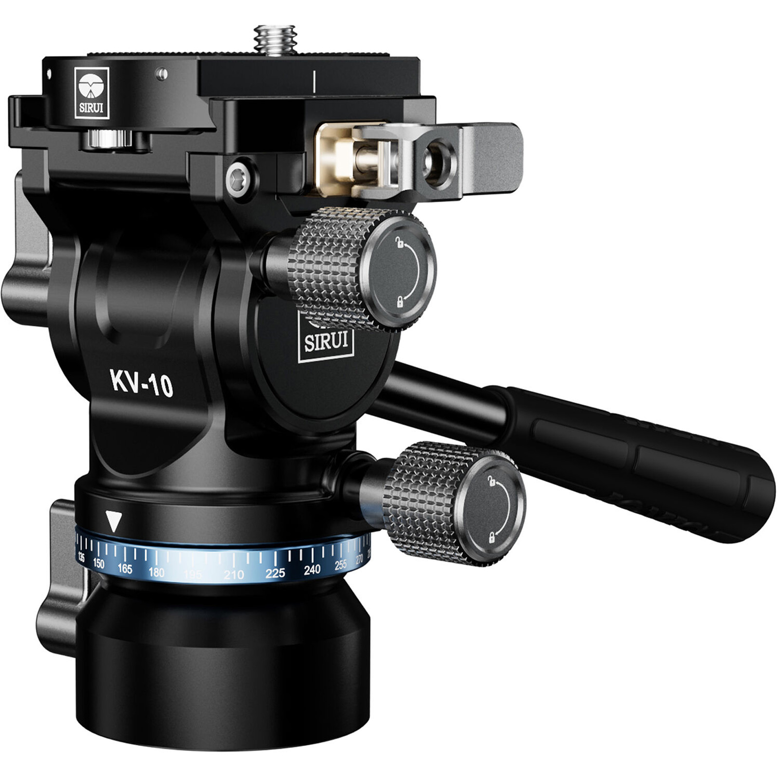 Sirui KV-10 Pan and Tilt Head with 8 Degree Leveling Base for Video Tripods