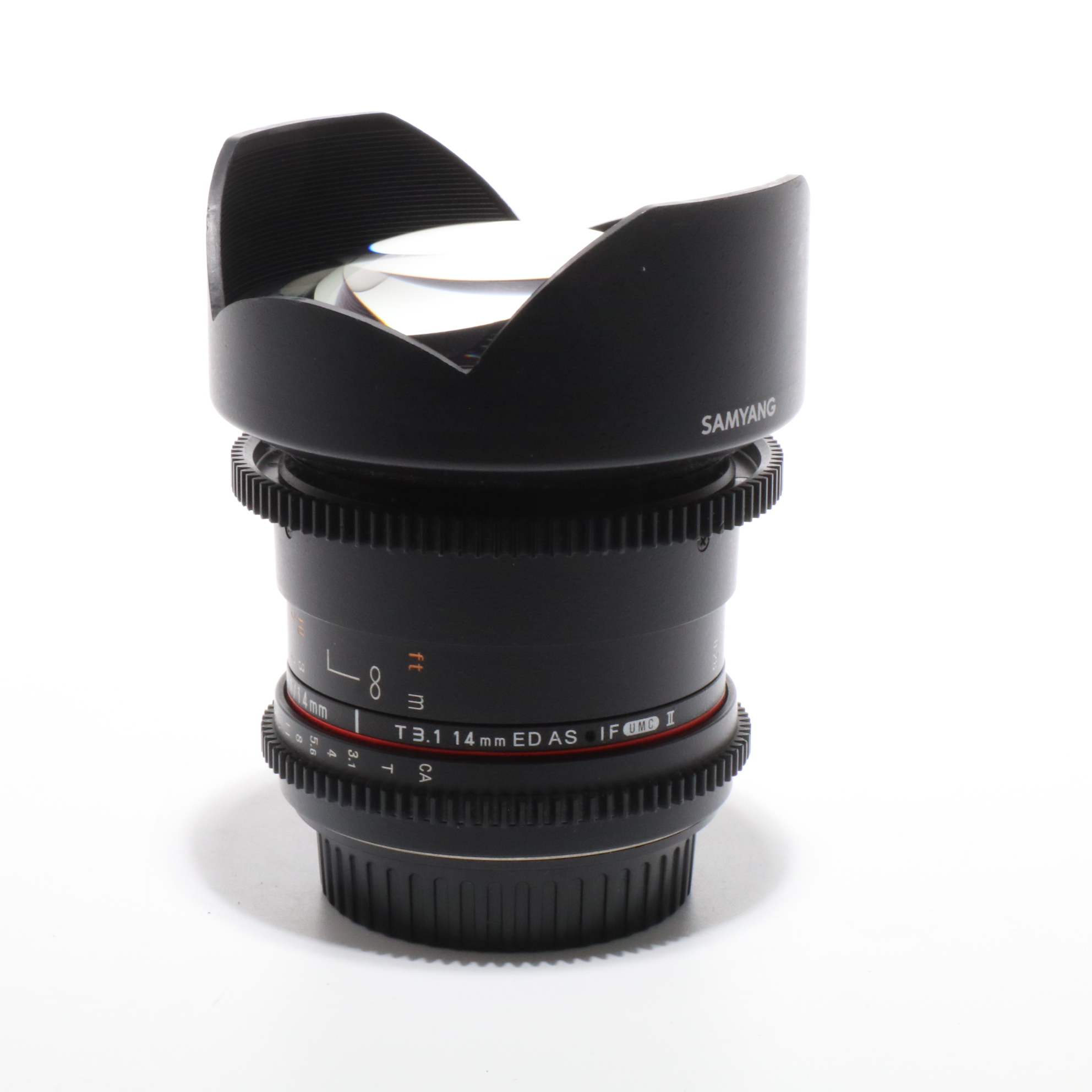 USED Samyang VDSLR 14mm T3.1 MK2 Lens for Canon EF