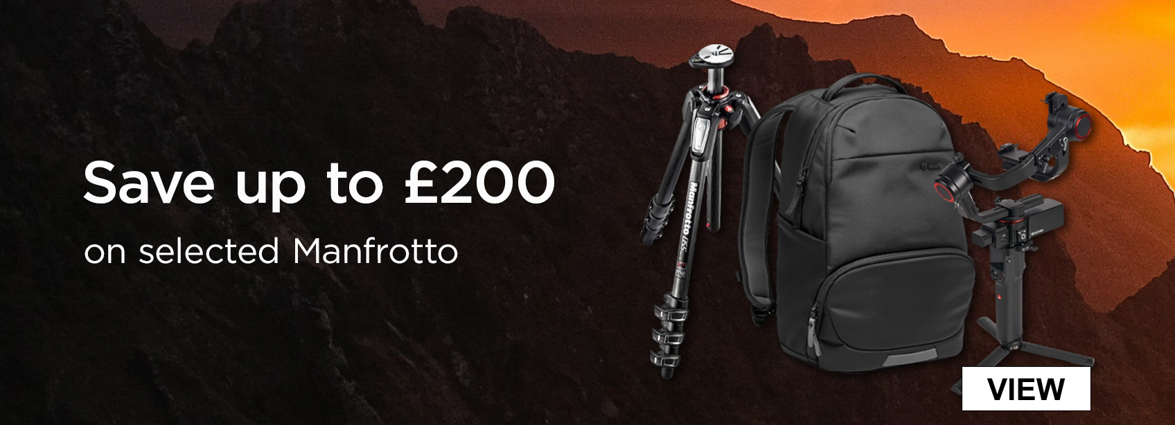 Save up to £200 on selected Manfrotto